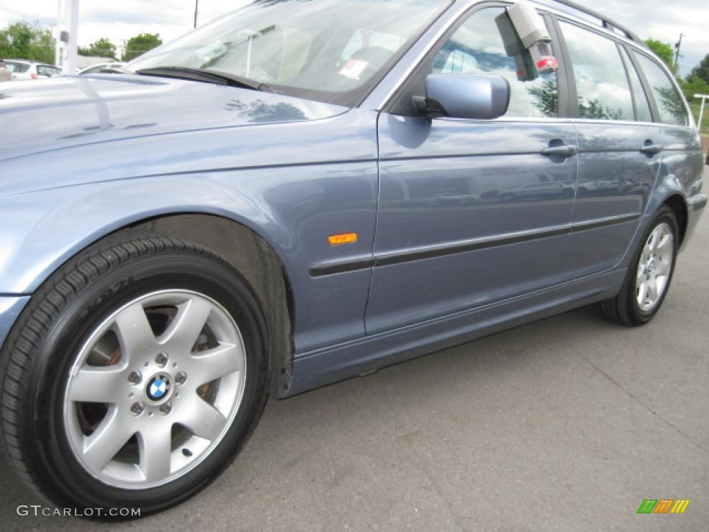 2001 3 Series 325i Wagon - Steel Blue Metallic / Grey photo #30