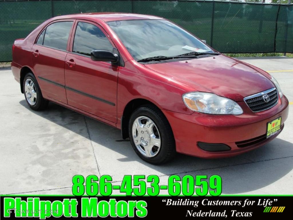 2005 Corolla CE - Impulse Red / Pebble Beige photo #1