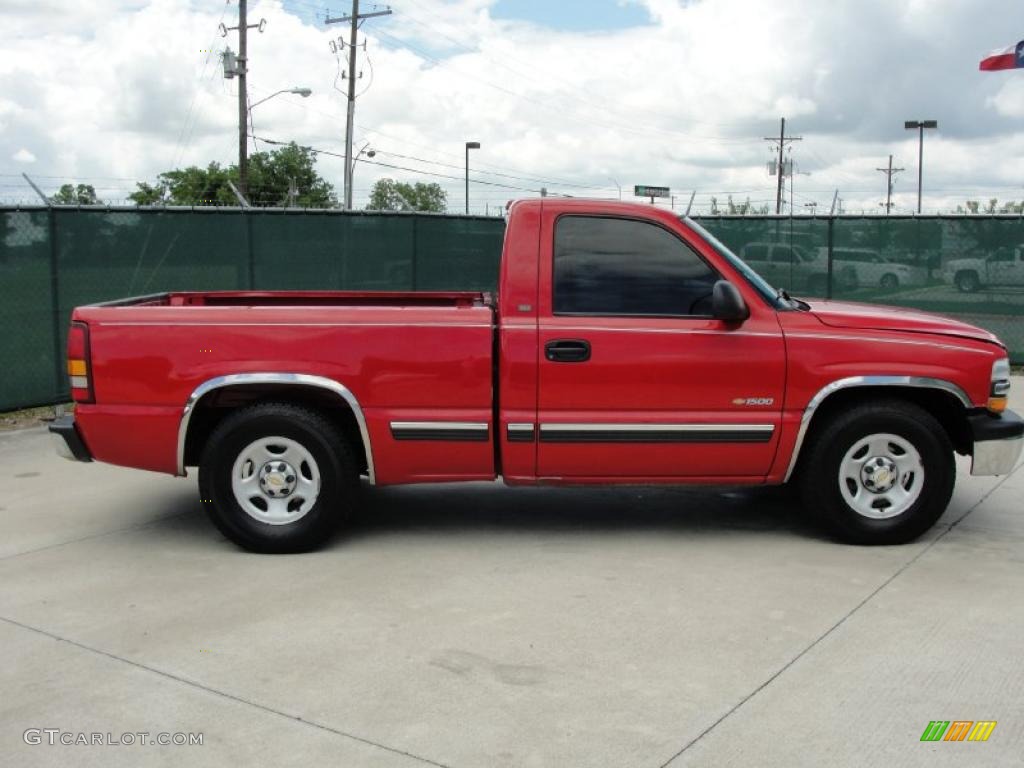 1999 Silverado 1500 Regular Cab - Victory Red / Graphite photo #2