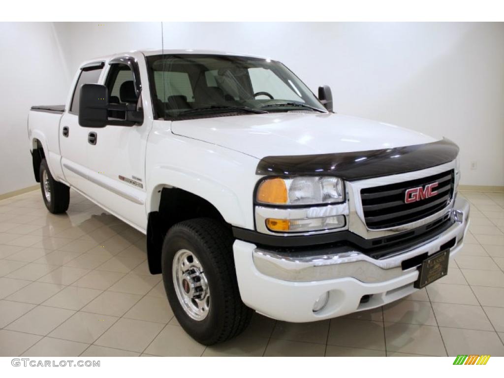 2007 Sierra 2500HD Classic SLE Crew Cab 4x4 - Summit White / Dark Charcoal photo #1