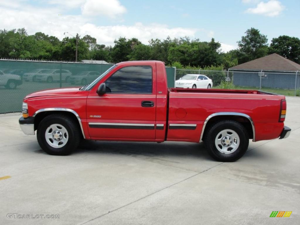 1999 Silverado 1500 Regular Cab - Victory Red / Graphite photo #6