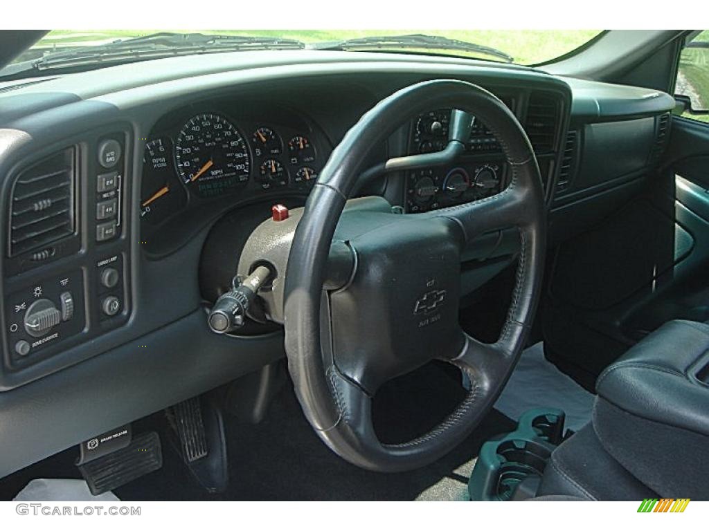 2002 Silverado 1500 LS Extended Cab 4x4 - Onyx Black / Graphite Gray photo #23