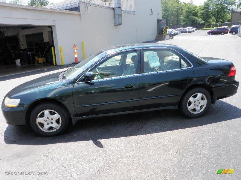 2000 Accord EX V6 Sedan - Dark Emerald Pearl / Ivory photo #1