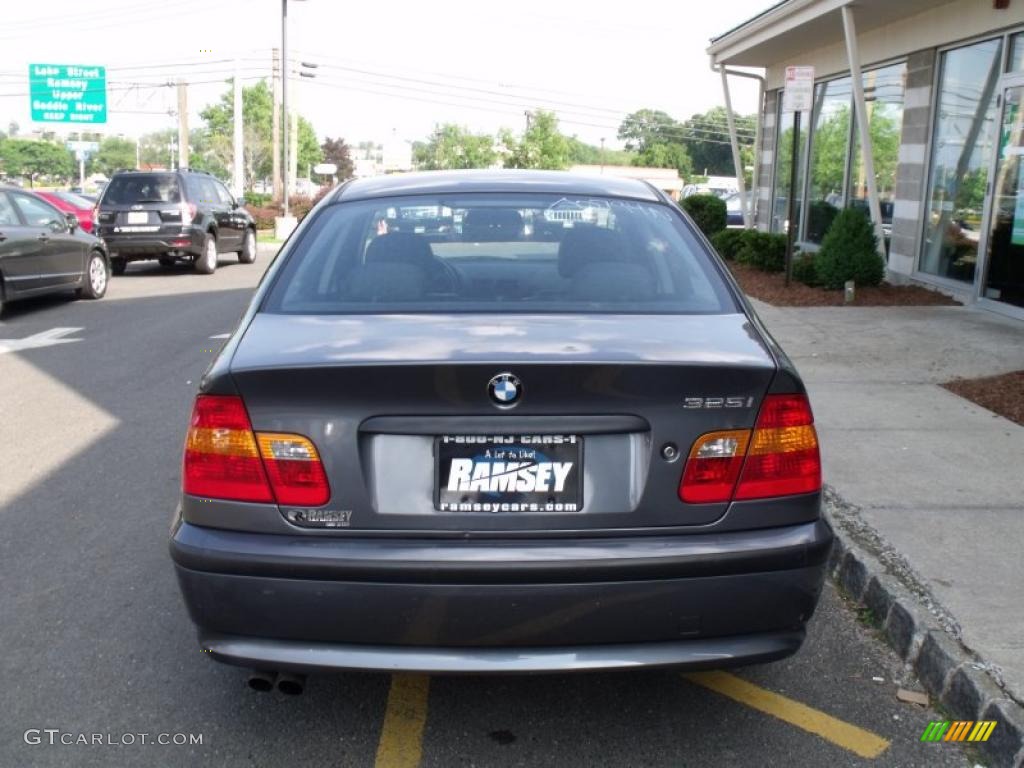 2002 3 Series 325i Sedan - Steel Grey Metallic / Black photo #10