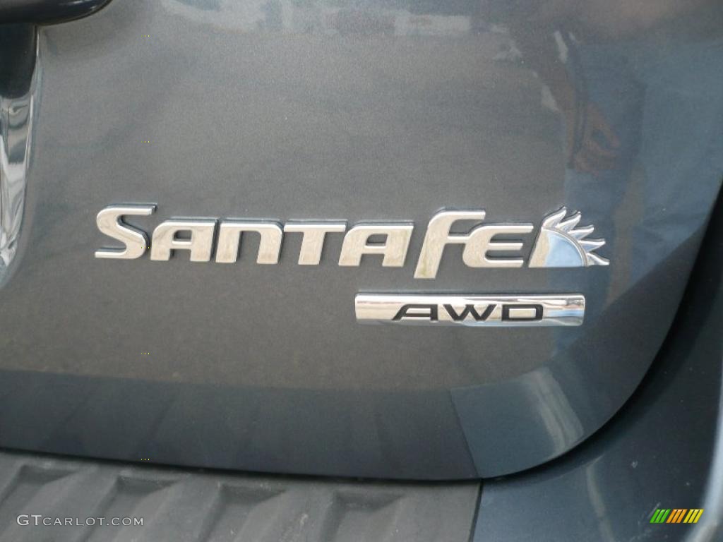 2009 Santa Fe GLS 4WD - Slate Blue / Gray photo #12