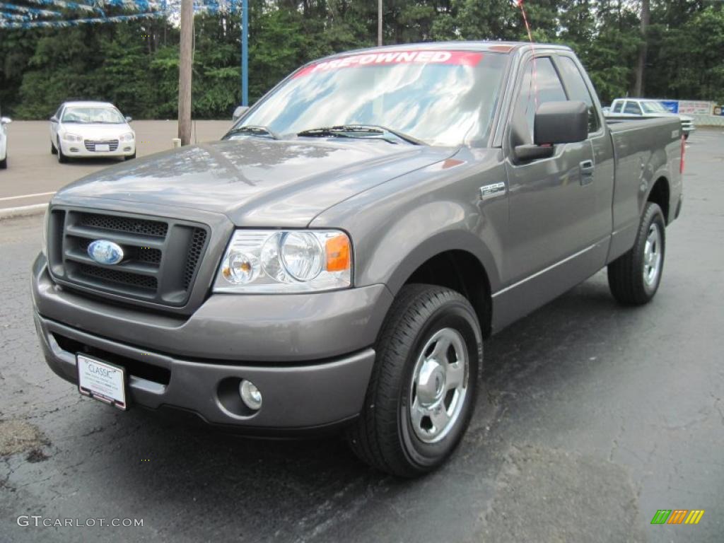 2006 F150 STX Regular Cab - Dark Shadow Grey Metallic / Medium/Dark Flint photo #3