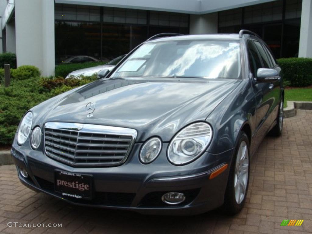 2008 E 350 4Matic Wagon - Flint Grey Metallic / Black photo #1