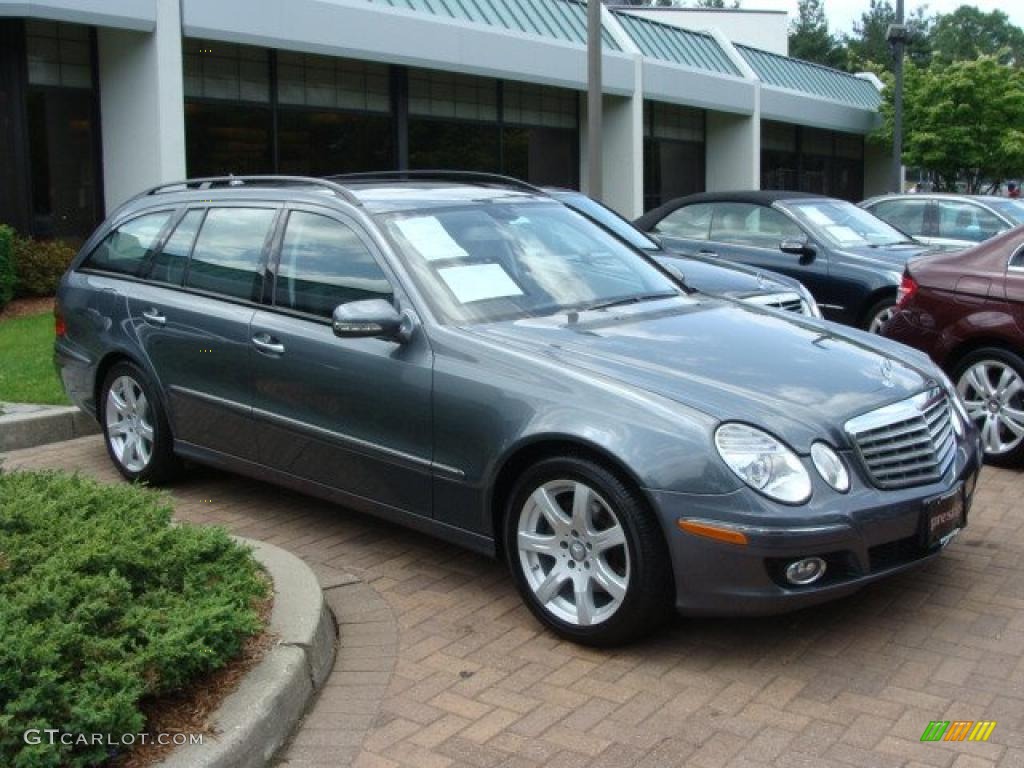 2008 E 350 4Matic Wagon - Flint Grey Metallic / Black photo #3