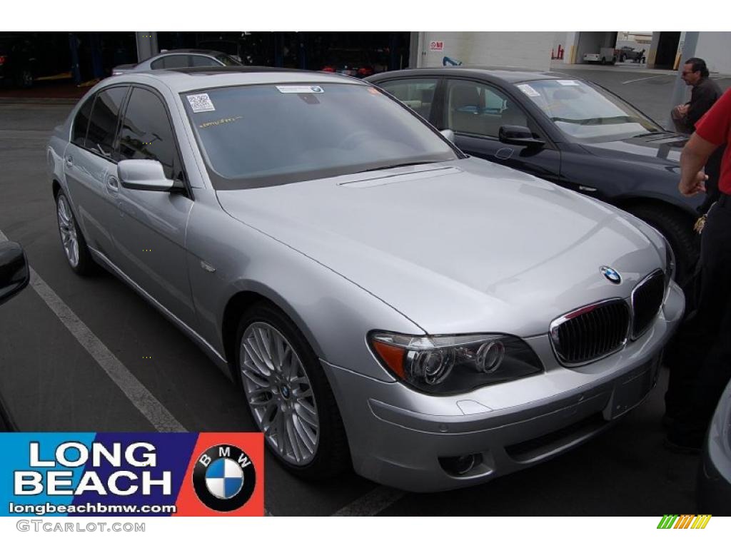 2008 7 Series 750i Sedan - Titanium Silver Metallic / Black photo #1
