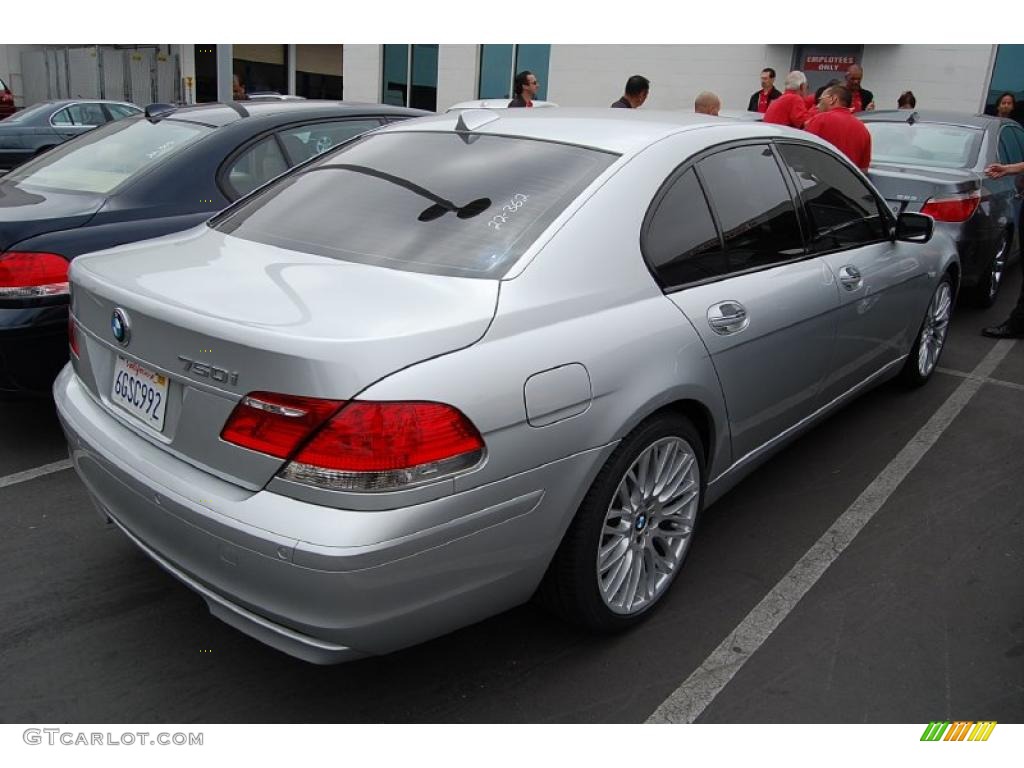 2008 7 Series 750i Sedan - Titanium Silver Metallic / Black photo #3