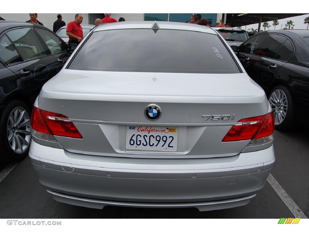 2008 7 Series 750i Sedan - Titanium Silver Metallic / Black photo #4