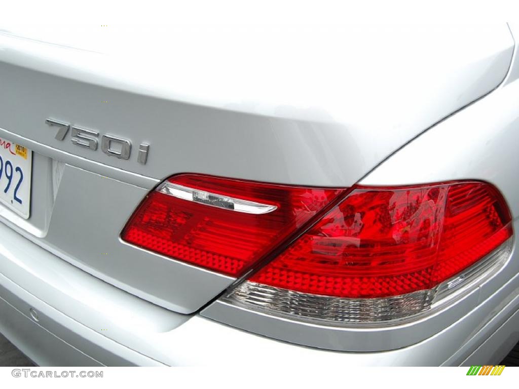 2008 7 Series 750i Sedan - Titanium Silver Metallic / Black photo #6