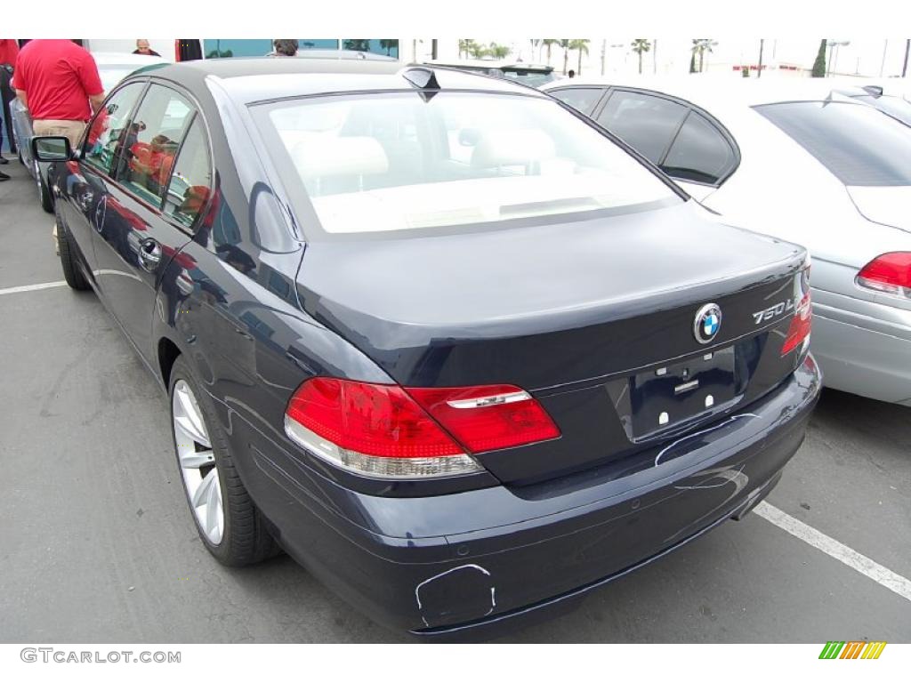 2008 7 Series 750Li Sedan - Monaco Blue Metallic / Cream Beige photo #3