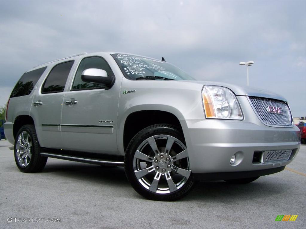 2010 Yukon Hybrid Denali 4x4 - Pure Silver Metallic / Ebony photo #1