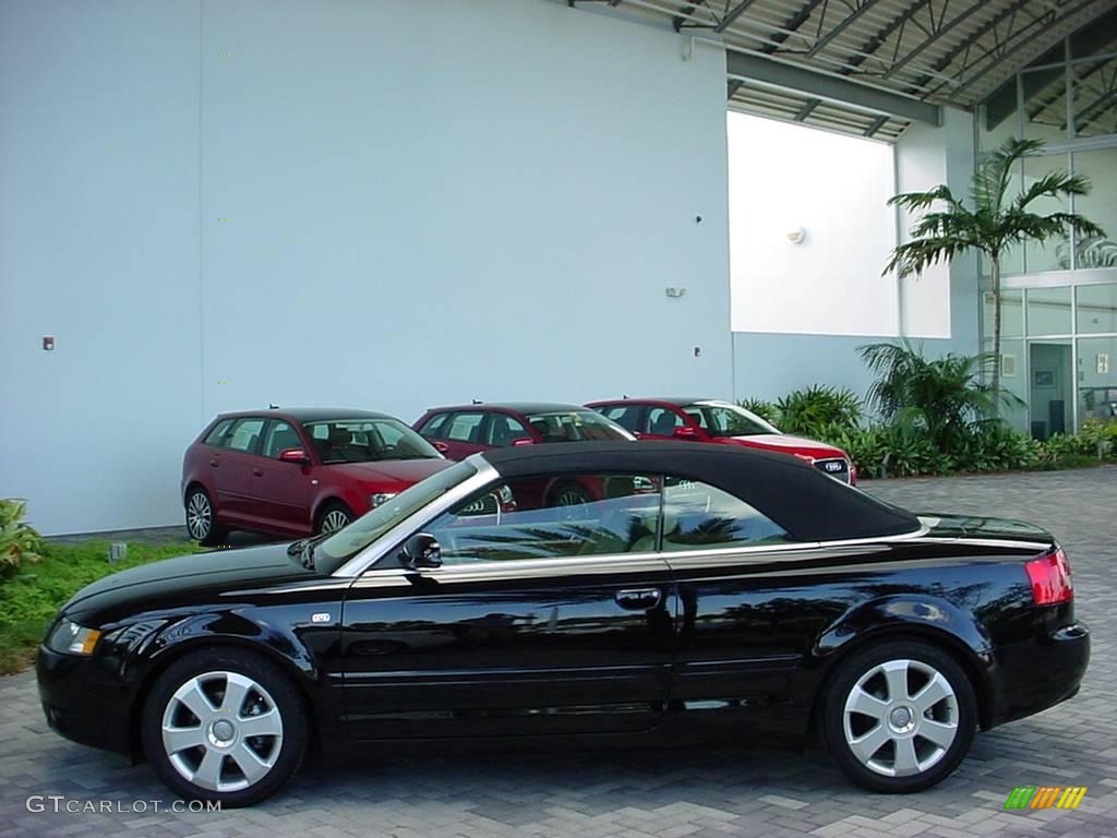 2006 A4 1.8T Cabriolet - Brilliant Black / Beige photo #2