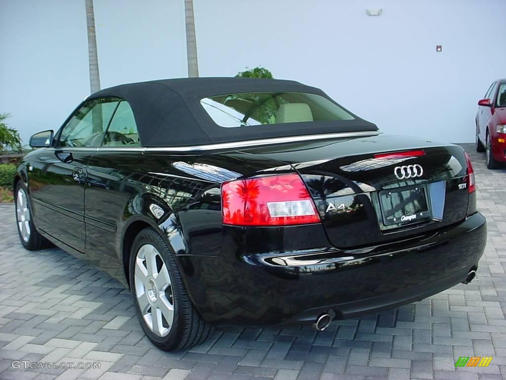 2006 A4 1.8T Cabriolet - Brilliant Black / Beige photo #3