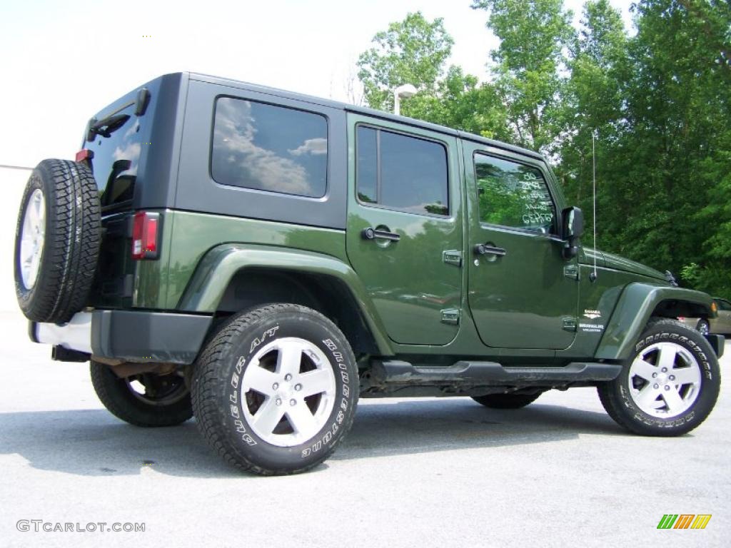 2008 Wrangler Unlimited Sahara 4x4 - Jeep Green Metallic / Dark Slate Gray/Med Slate Gray photo #7