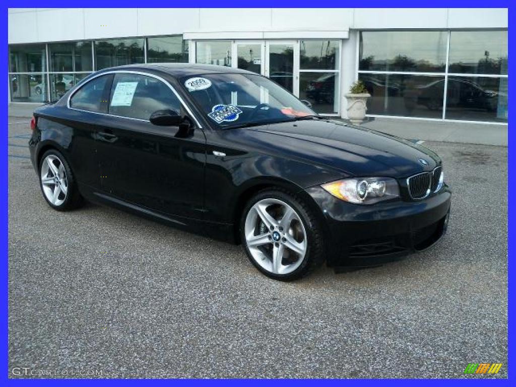 2009 1 Series 135i Coupe - Jet Black / Black photo #1