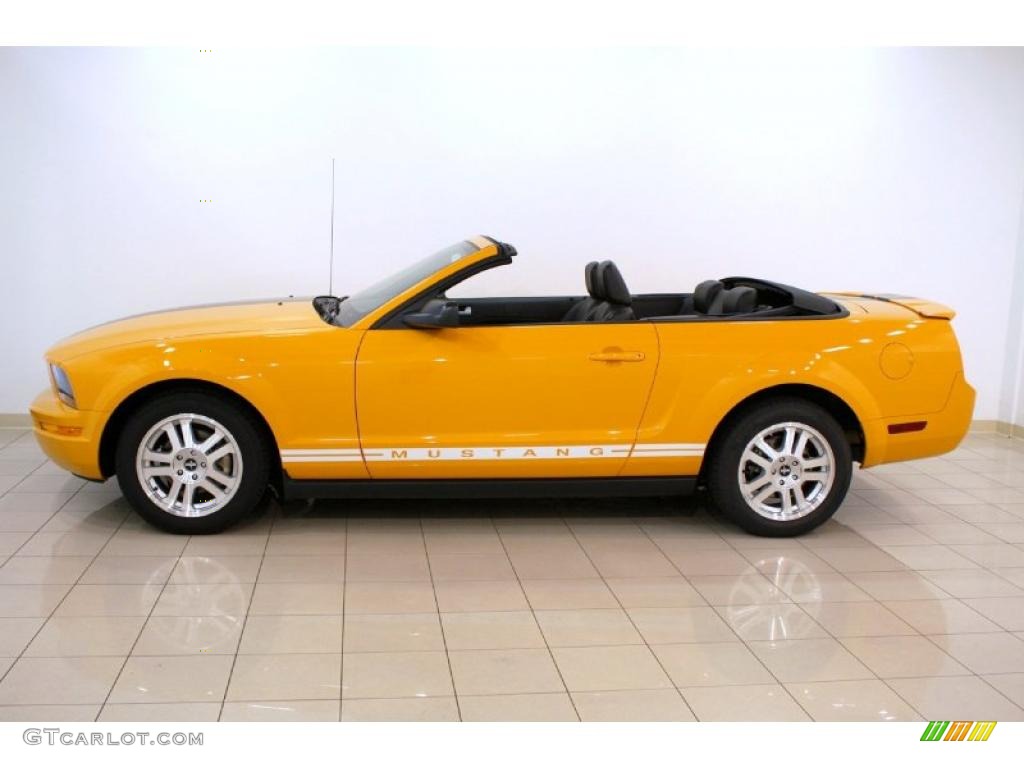 2007 Mustang V6 Premium Convertible - Grabber Orange / Dark Charcoal photo #4