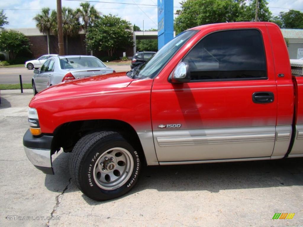 2000 Silverado 1500 Regular Cab - Victory Red / Medium Gray photo #27