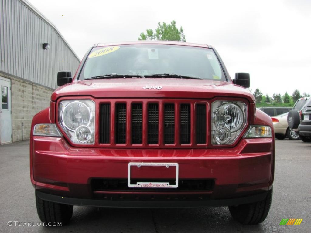 2008 Liberty Sport 4x4 - Inferno Red Crystal Pearl / Pastel Slate Gray photo #13