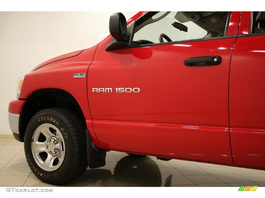 2006 Ram 1500 SLT Quad Cab 4x4 - Flame Red / Medium Slate Gray photo #20