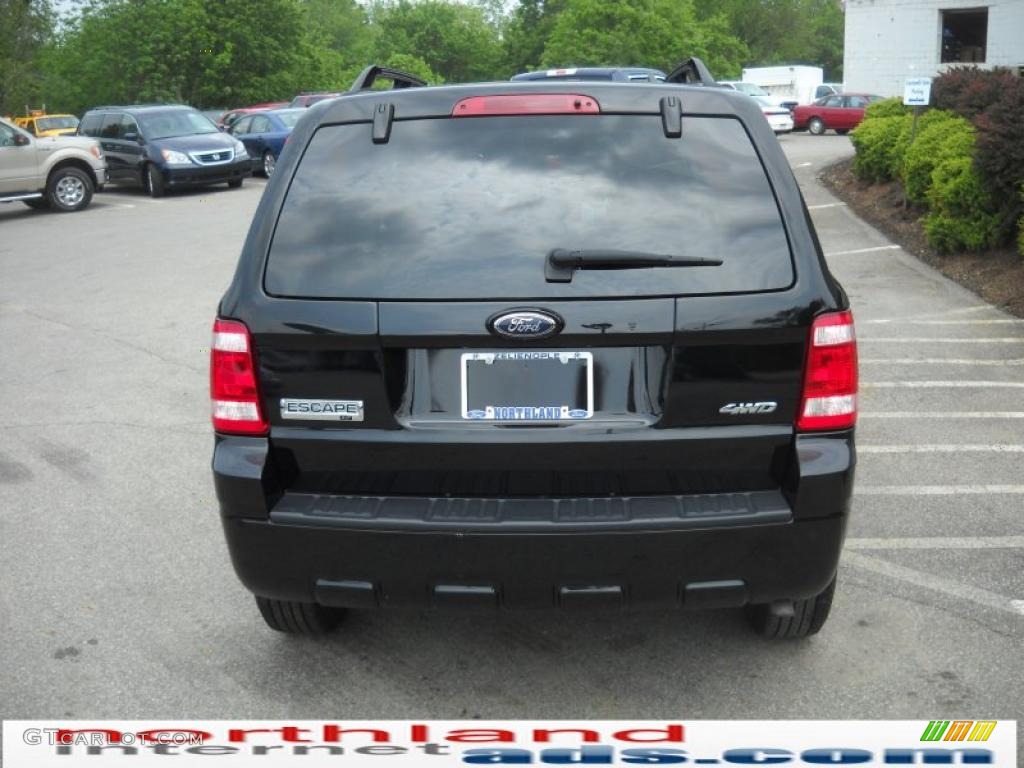 2009 Escape XLT V6 4WD - Black Pearl Slate Metallic / Stone photo #7