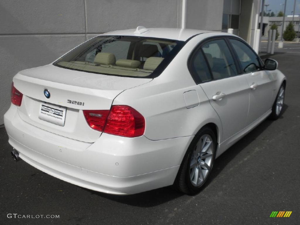 2009 3 Series 328i Sedan - Alpine White / Cream Beige Dakota Leather photo #22