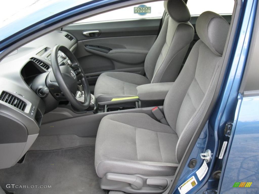 2007 Civic LX Sedan - Atomic Blue Metallic / Gray photo #13