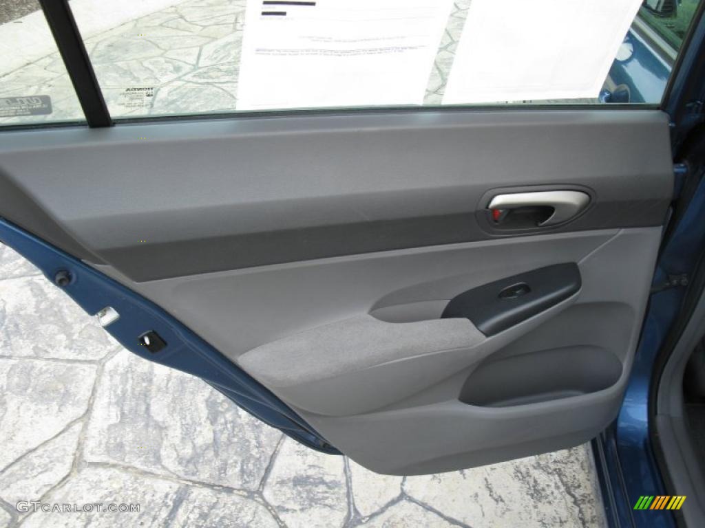 2007 Civic LX Sedan - Atomic Blue Metallic / Gray photo #20
