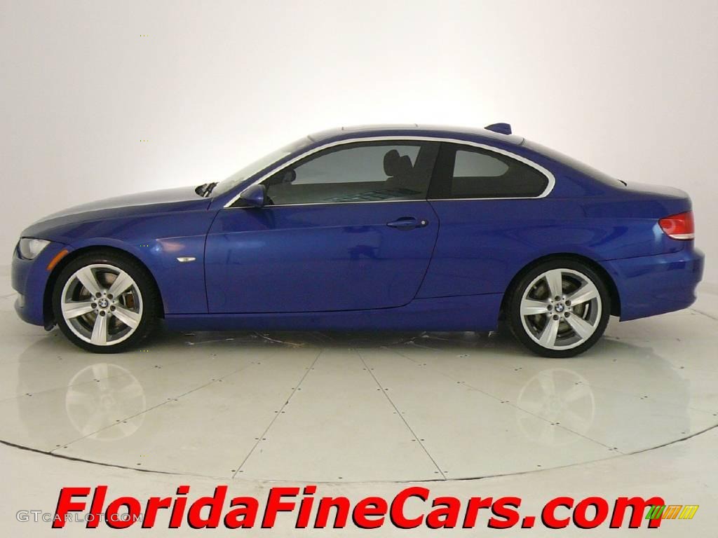 2007 3 Series 335i Coupe - Montego Blue Metallic / Saddle Brown/Black photo #3