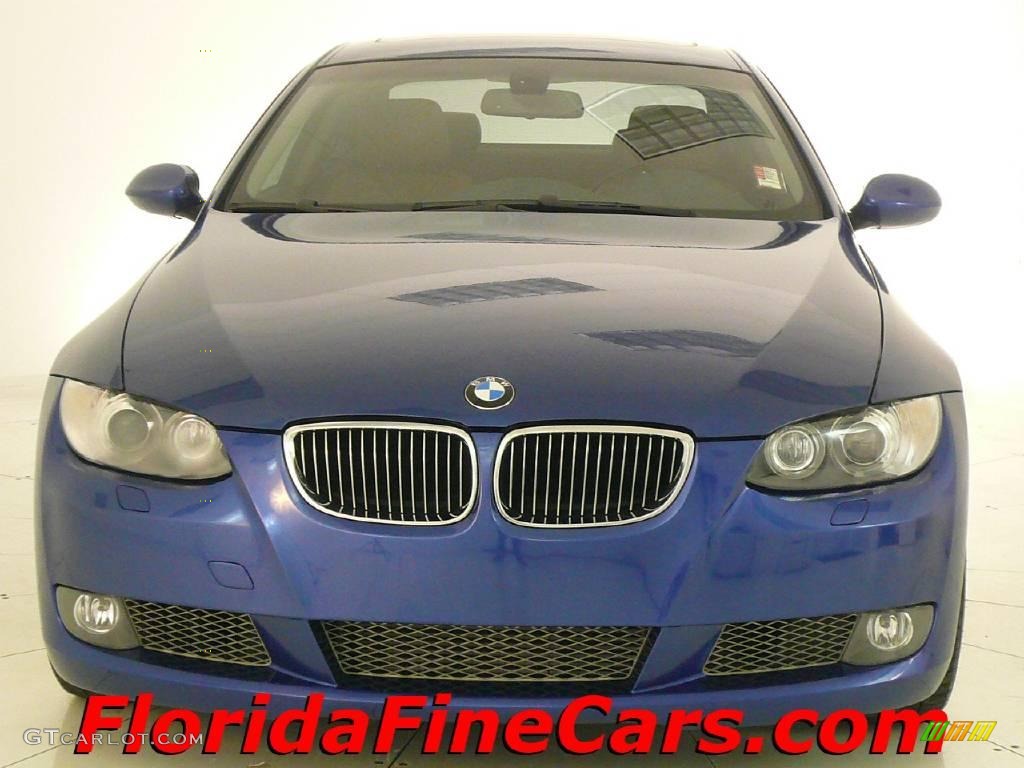 2007 3 Series 335i Coupe - Montego Blue Metallic / Saddle Brown/Black photo #5