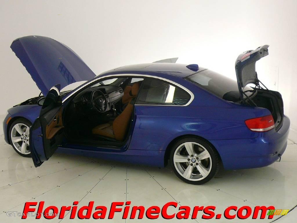 2007 3 Series 335i Coupe - Montego Blue Metallic / Saddle Brown/Black photo #8