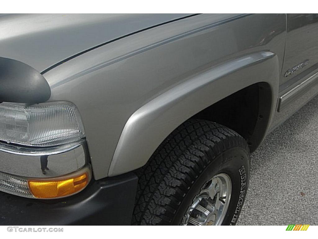 2002 Silverado 2500 LS Crew Cab 4x4 - Medium Charcoal Gray Metallic / Graphite photo #6