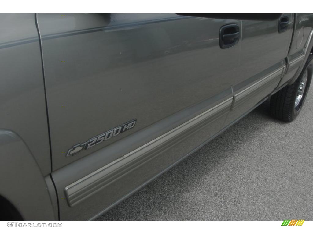2002 Silverado 2500 LS Crew Cab 4x4 - Medium Charcoal Gray Metallic / Graphite photo #8