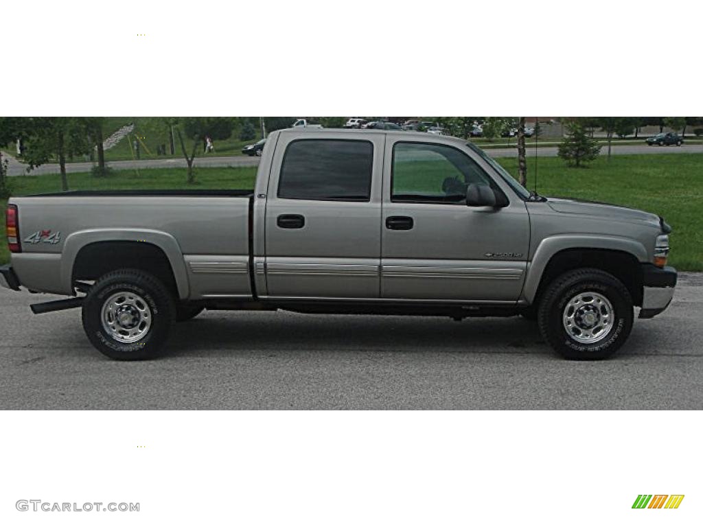 2002 Silverado 2500 LS Crew Cab 4x4 - Medium Charcoal Gray Metallic / Graphite photo #18