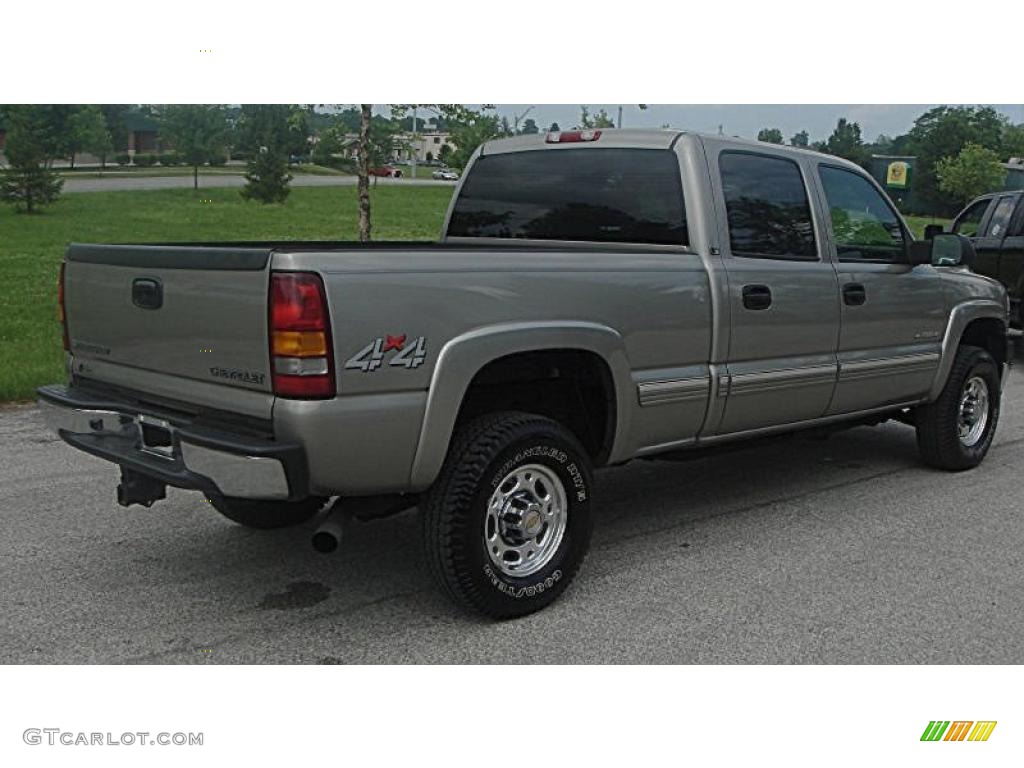 2002 Silverado 2500 LS Crew Cab 4x4 - Medium Charcoal Gray Metallic / Graphite photo #19
