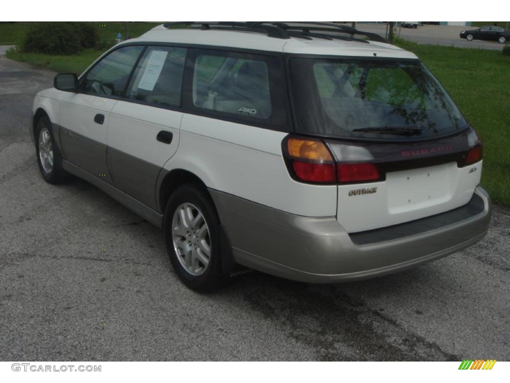 2001 Outback Wagon - White Frost Pearl / Beige photo #13