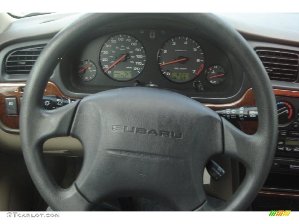 2001 Outback Wagon - White Frost Pearl / Beige photo #25