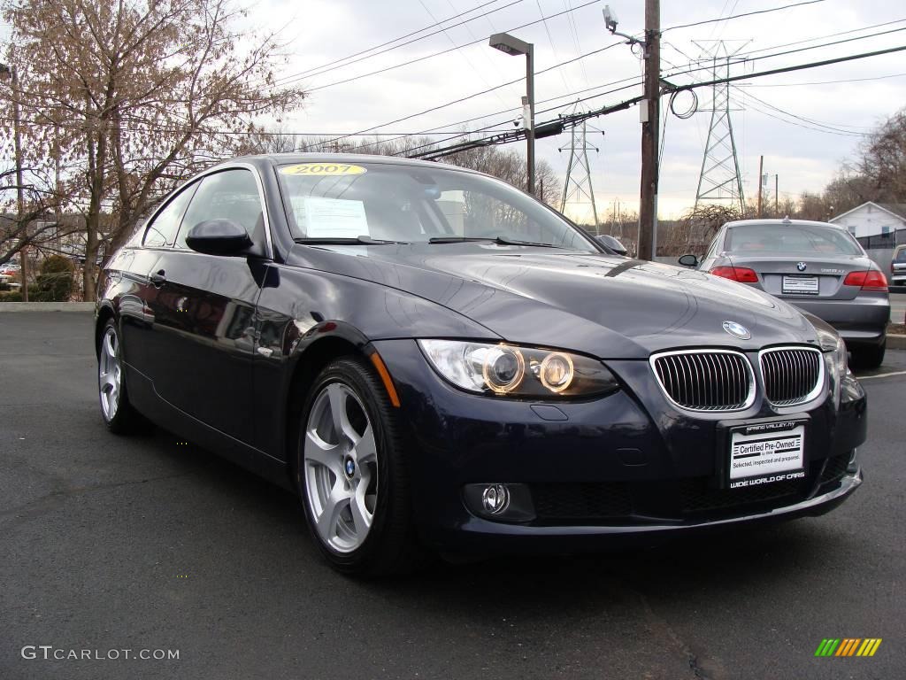 2007 3 Series 328xi Coupe - Monaco Blue Metallic / Grey photo #3