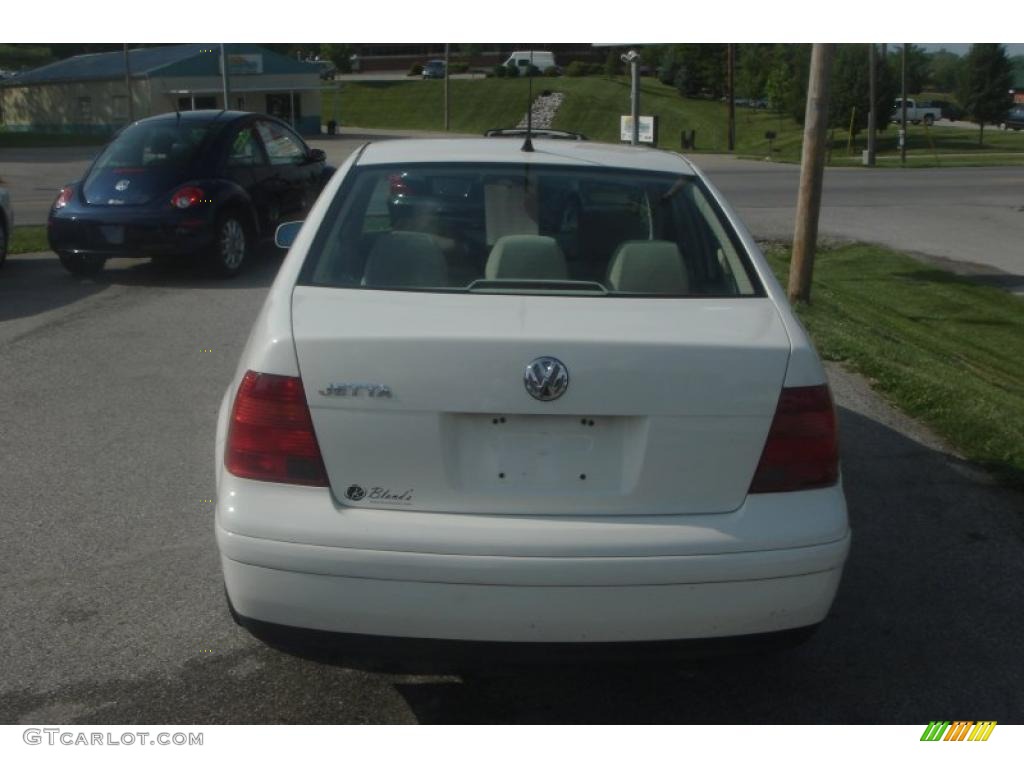 2000 Jetta GLS Sedan - Cool White / Beige photo #4