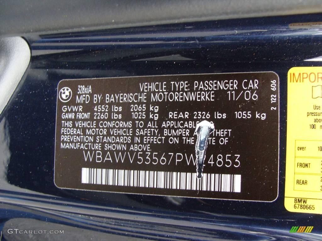 2007 3 Series 328xi Coupe - Monaco Blue Metallic / Grey photo #15