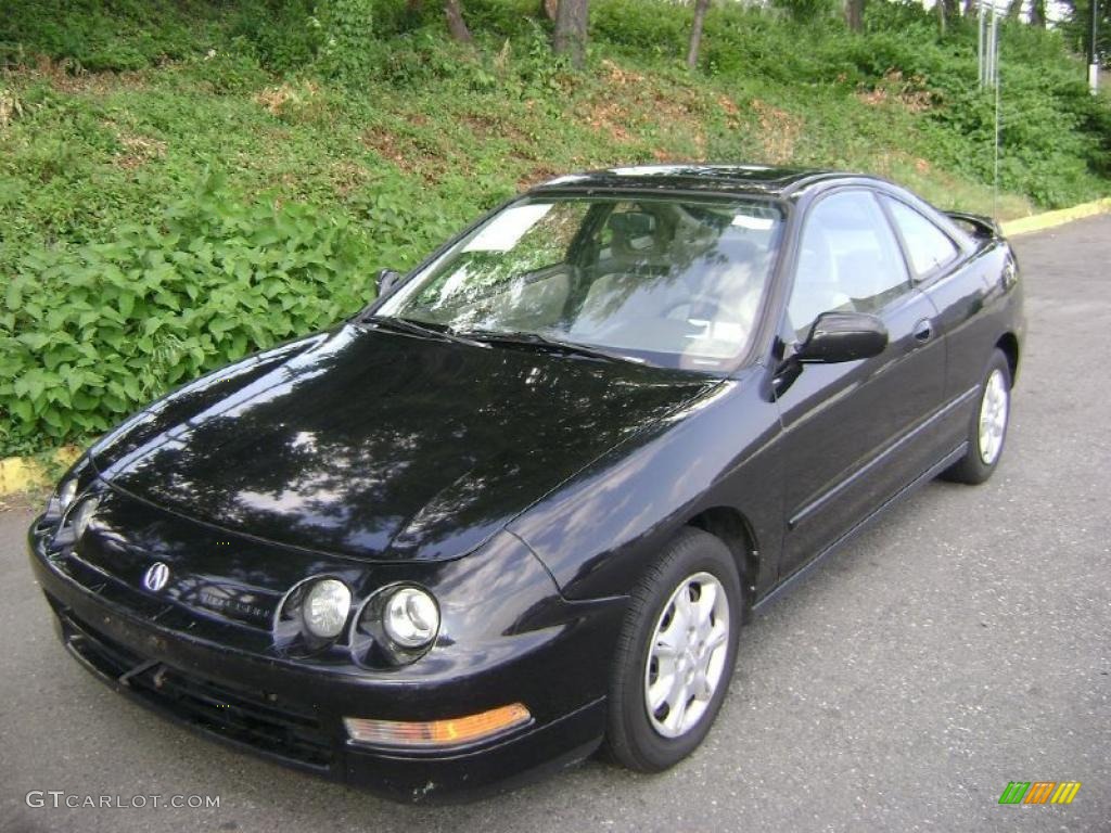1997 Integra LS Coupe - Flamenco Black Pearl Metallic / Gray photo #2