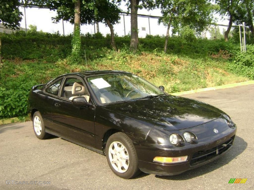 1997 Integra LS Coupe - Flamenco Black Pearl Metallic / Gray photo #6