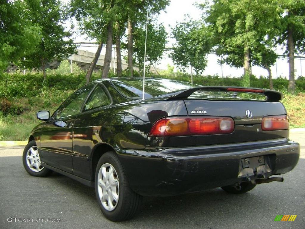 1997 Integra LS Coupe - Flamenco Black Pearl Metallic / Gray photo #7