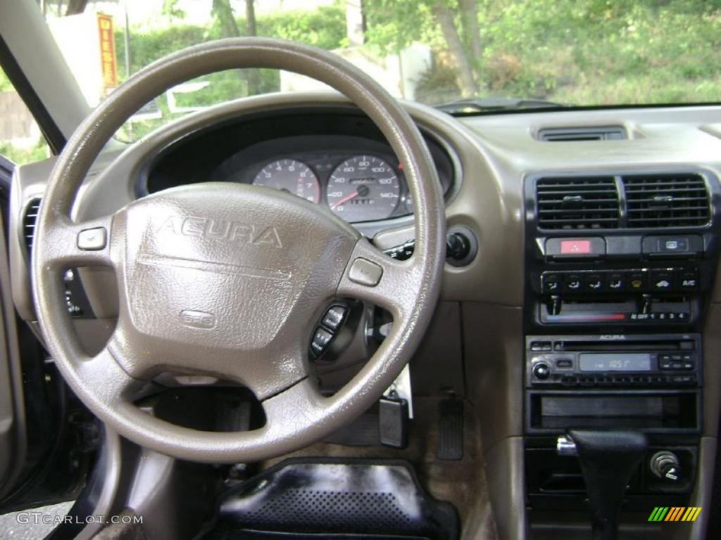 1997 Integra LS Coupe - Flamenco Black Pearl Metallic / Gray photo #9