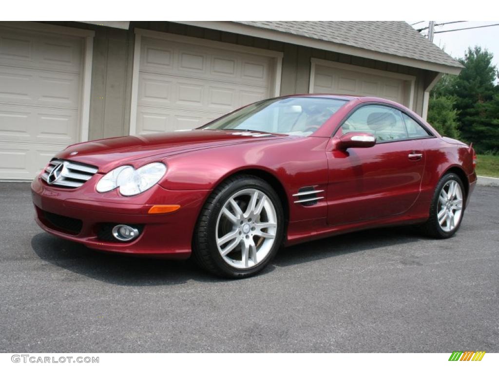 2008 SL 550 Roadster - Mars Red / Stone photo #9