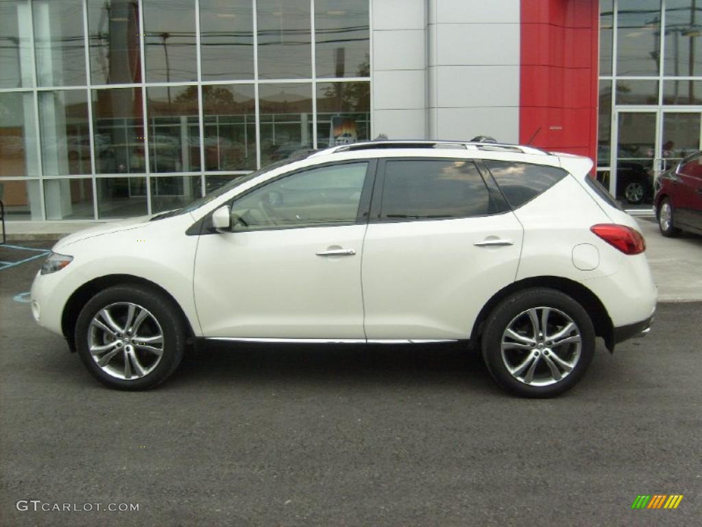 2009 Murano LE AWD - Glacier Pearl / Beige photo #2