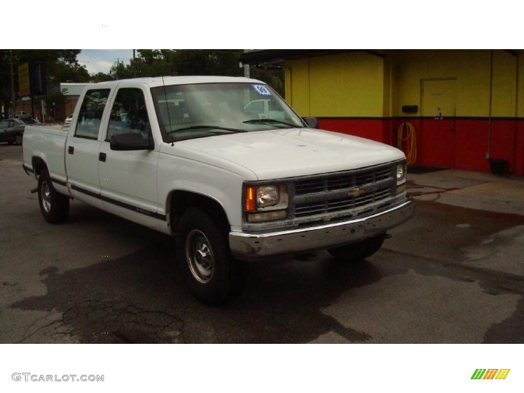 1999 Silverado 2500 Crew Cab - Summit White / Medium Gray photo #1