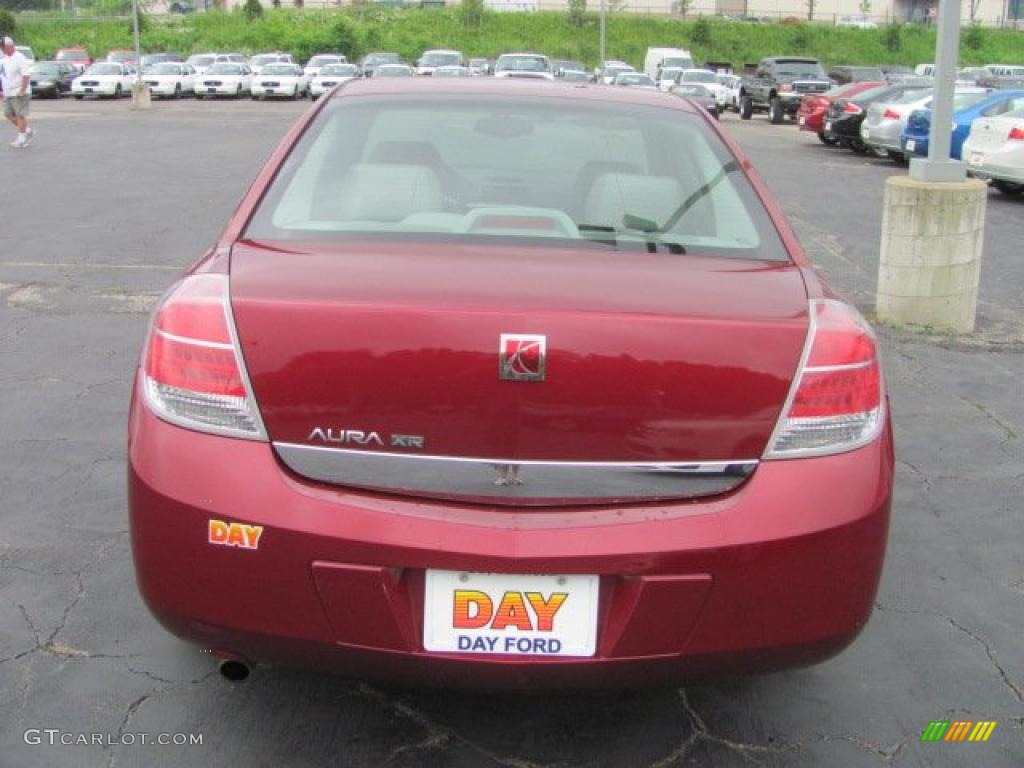 2009 Aura XR - Red Jewel Tintcoat / Gray photo #6